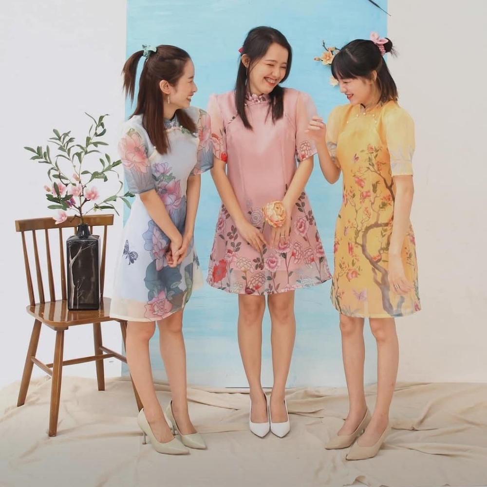 Pink Floral Cheongsam - Picture 7 of 7